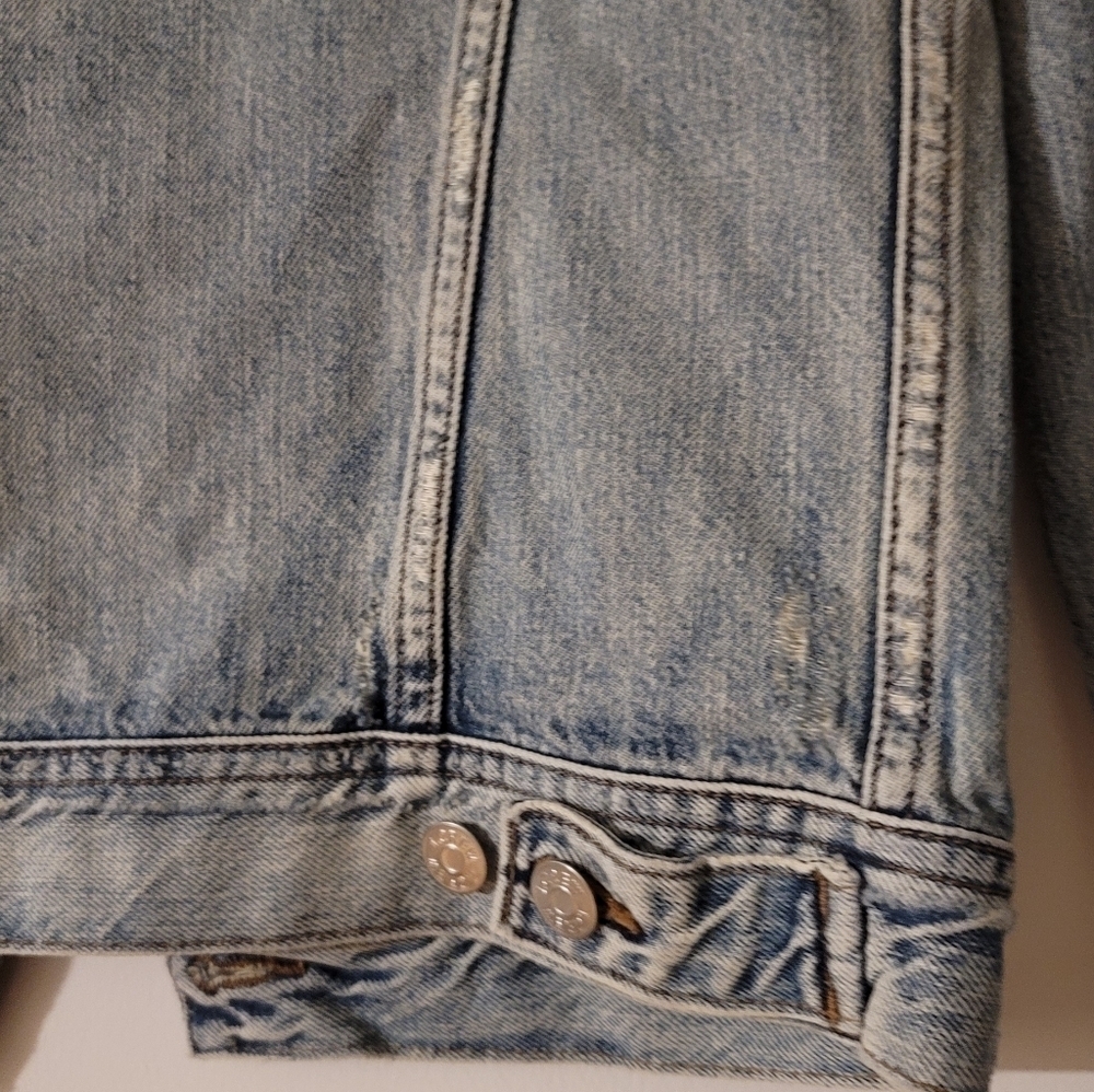 J.Crew Indigo Jean Denim Ripped Style Jacket - Picture 15 of 16
